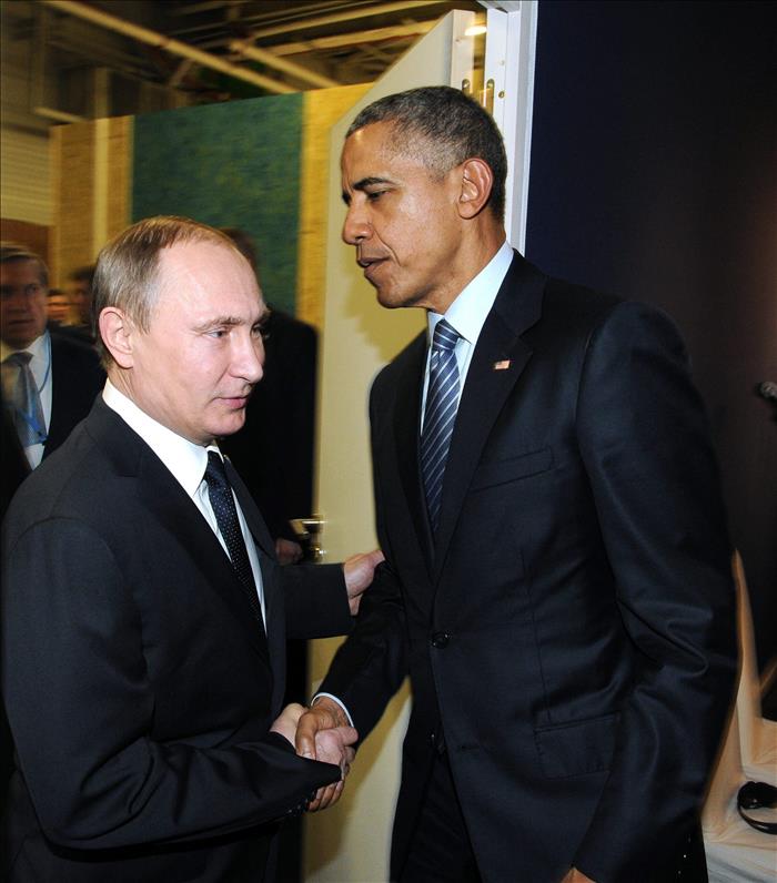 El presidente ruso, Vladimir Putin, y el estadounidense, Barack Obama.
