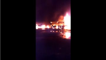 Se incendian autobuses en Tabasco.