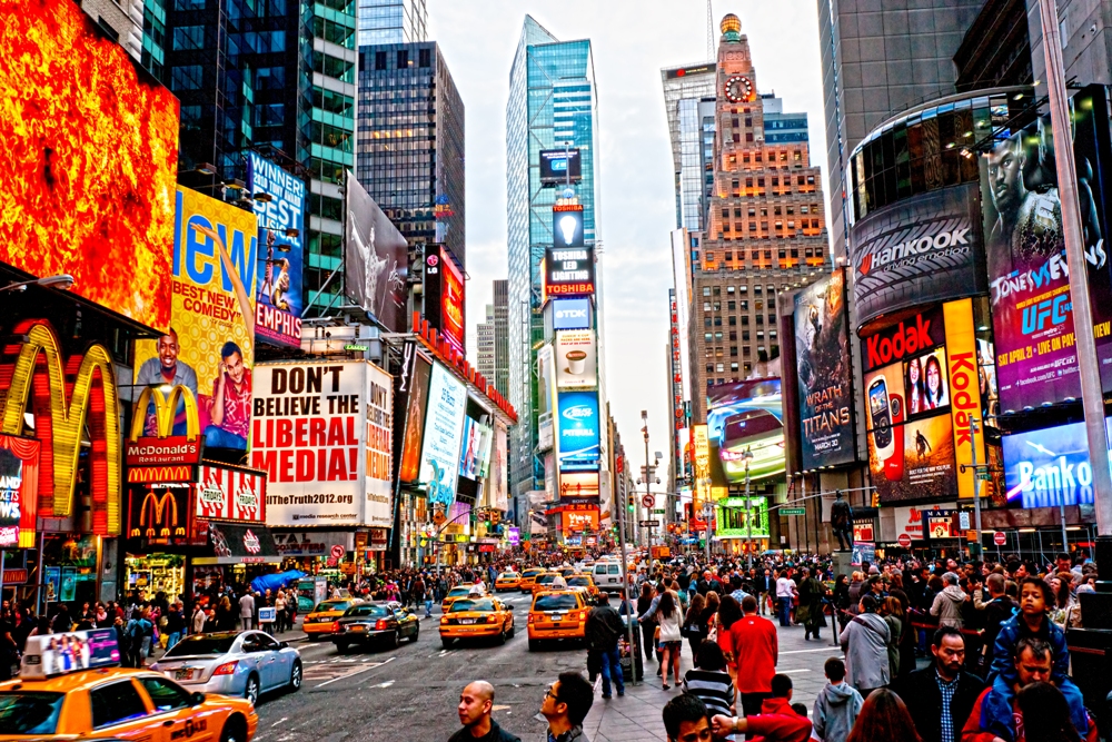 Times Square, la zonas con más hoteles y restaurantes en NYC
