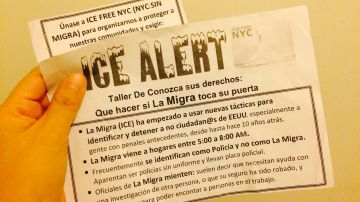 La organización Families for Freedom tiene una campaña para educar a los neoyorquinos acerca de redadas  de ICE.