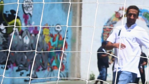 Raúl, durante una clínica en El Bronx.