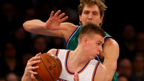 Porzingis y Nowitzki en duelo en el Madison Square Garden.