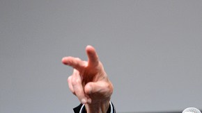 El cineasta estadounidense Haskell Wexler en su última aparición pública en octubre, a sus 96 años, en Nueva York.