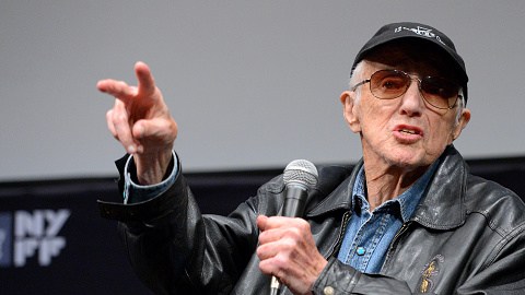 El cineasta estadounidense Haskell Wexler en su última aparición pública en octubre, a sus 96 años, en Nueva York.