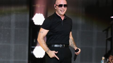 El cantante Pitbull fue el encargado de poner a bailar a los invitados de la boda de Sofía Vergara.