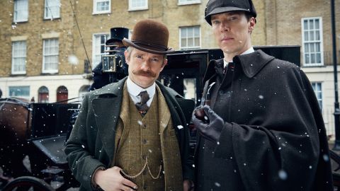 Benedict Cumberbatch y Martin Freeman son, respectivamente, Sherlock Holmes y Dr. Watson en 'Sherlock: The Abominable Bride'.