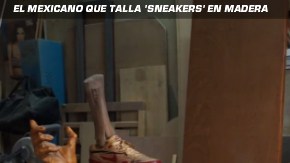 Arnold Zpadaz realiza sneakers en madera.