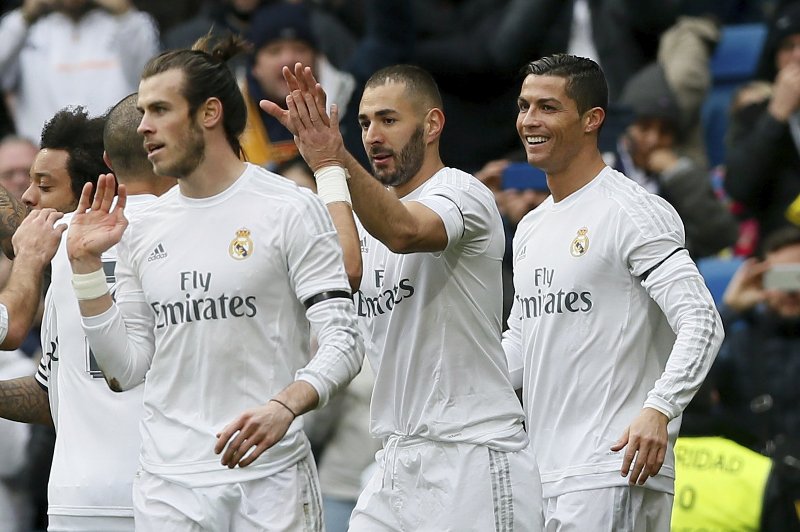 La famosa 'BBC' del Real Madrid: Cristiano, Bale y Benzemá.