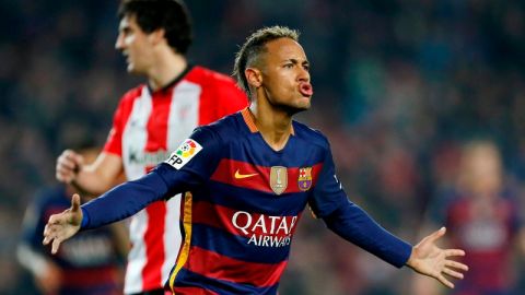 Neymar cerró la cuenta del Barcelona para calificar a semifinales de la Copa del Rey.