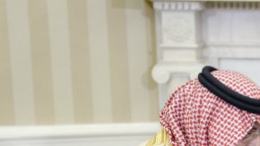 U.S President Barack Obama Shakes hands with Crown Prince Mohammed bin Nayef of Saudi Arabia
