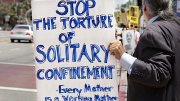 PROTEST AGAINST SOLITARY CONFINEMENT