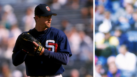 Trevor Hoffman (izq) y Ken Griffey Jr.