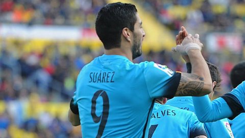 El uruguayo y el brasileño fueron los autores de los goles en la victoria del Barcelona ante Las Palmas.