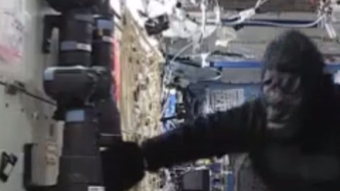 Scott Kelly disfrutó la broma en la EEI.