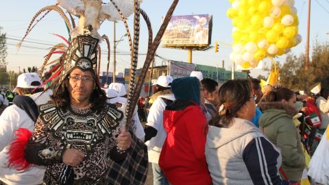 Ecatepec recibie al papa danza prehisp