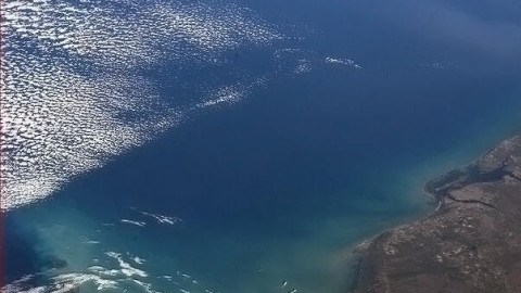 Lago Okeechobee, como se ve desde la Estación Espacial Internacional.