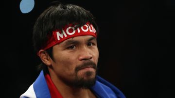 Manny Pacquiao se prepara para su última pelea ante Bradley el 9 de abril en Las Vegas.