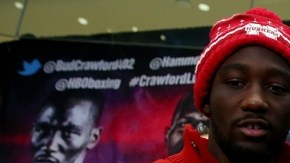 Terrence Crawford, Felix Verdejo y Hank Lundy, púgiles que estarán en el Madison Square Garden este sábado.