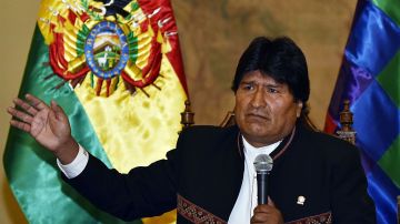 El presidente Evo Morales durante una rueda de prensa en el palacio presidencial, un día después del referendo.