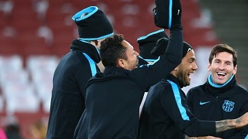 El Barcelona se luce relajado previo al duelo de hoy contra el Arsenal.