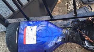 Así quedó la hoverboard del pequeño Michael luego de encenderse.