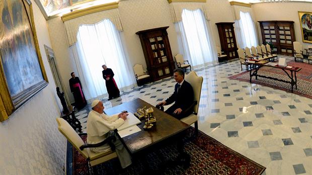El Pontífice recibió a Macri durante 22 minutos en la Biblioteca