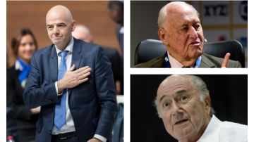 Gianni Infantino, Joao Havelange y Joseph Blatter