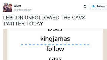 El usuario @kanyecobain fue el primero en tuitear sobre la movida de James.