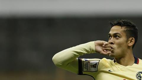 El colombiano Andrés Andrade celebra el tercer gol americanista al Seattle Sounders.