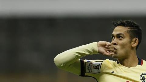 El colombiano Andrés Andrade celebra el tercer gol americanista al Seattle Sounders.