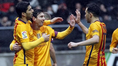 Messi, Suárez y Munir fueron los autores de los cuatro goles al Eibar.
