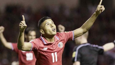 Johan Venegas, autor del tercer gol tico ante Jamaica.