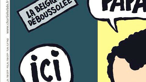 La nueva portada de la revista satírica Charlie Hebdo hace referencia a los ataques terroristas sufridos en Bruselas.