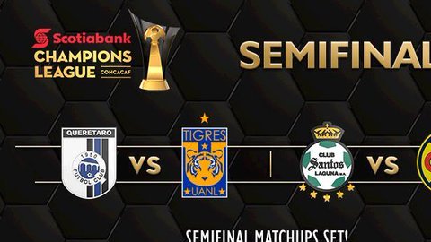 Querétaro vs Tigres y Santos vs América serán los duelos de las semifinales de este torneo.