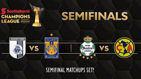 Querétaro vs Tigres y Santos vs América serán los duelos de las semifinales de este torneo.