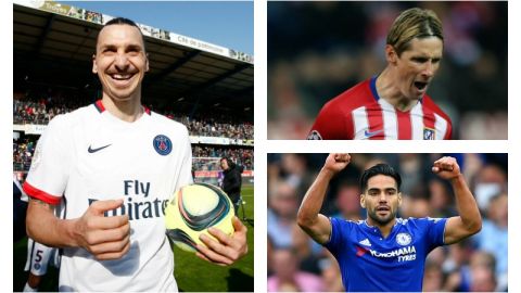 Zlatan Ibrahimovic, Fernando Torres y Radamel Falcao