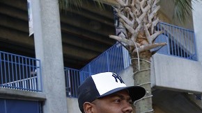 Aroldis Chapman durante un entrenamiento de los Yankees.