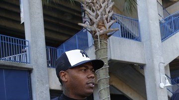 Aroldis Chapman durante un entrenamiento de los Yankees.