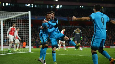 El 'tridente' blaugrana buscará terminar el trabajo ante el Arsenal en el Camp Nou.