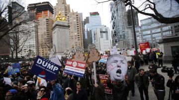 Protesta contra Trump en Nueva York