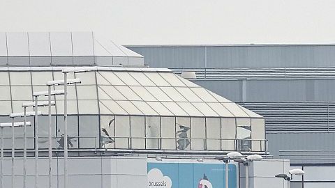Daños causados por el ataque terrorista en el aeropuerto de Bruselas en Zavetem, en marzo.