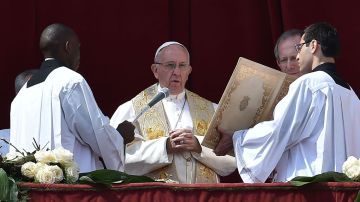 El Papa Francisco durante la celebración del Domingo de Pascua.