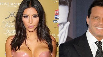 De izq. a der., Kim Kardashian, Luis Miguel y Kate del Castillo.