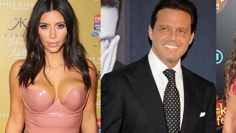 De izq. a der., Kim Kardashian, Luis Miguel y Kate del Castillo.