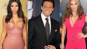 De izq. a der., Kim Kardashian, Luis Miguel y Kate del Castillo.