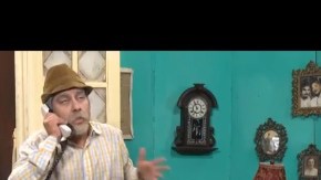 El actor Luis Silva en el personaje de Pánfilo, conversa con el presidente Obama en vísperas de su visita a Cuba.