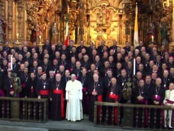 El Papa Francisco sostuvo una reunión con obispos mexicanos en la Catedral Metropolitana el pasado 13 de febrero.
