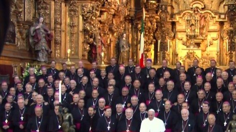 El Papa Francisco sostuvo una reunión con obispos mexicanos en la Catedral Metropolitana el pasado 13 de febrero.