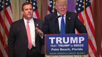 Christie fue el encargado de presentar a Trump el martes en la noche en Florida, cuando dio su discurso triunfal tras conocerse los resultados electorales.