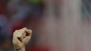 El festejo del Sevilla tras vencer en penaltis al Athletic en Europa League.